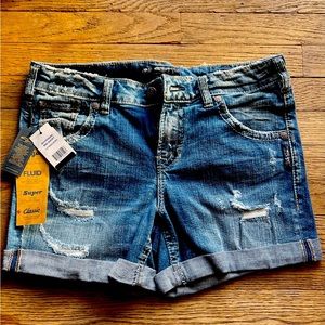 Silver Jean shorts